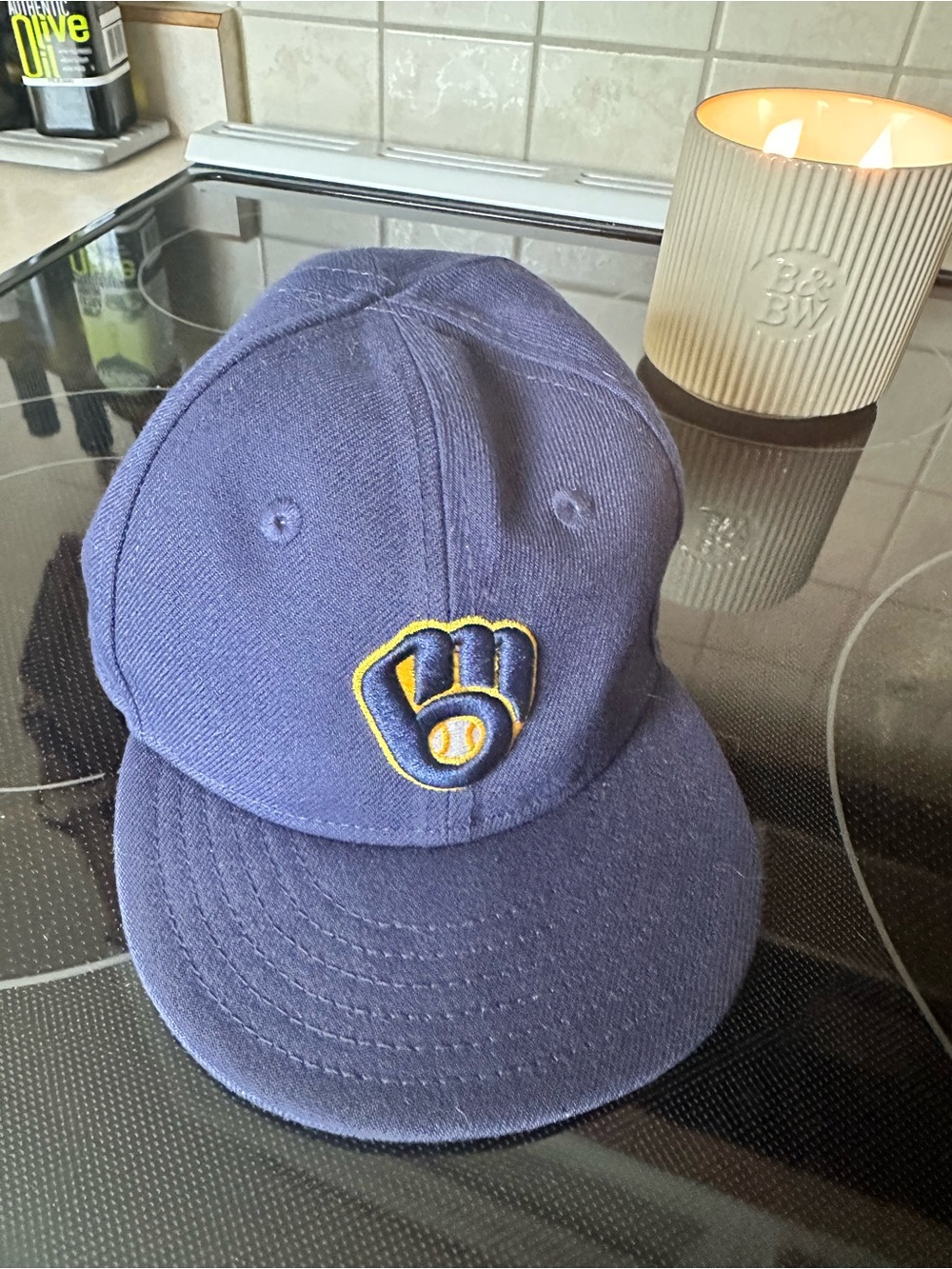 New Era Navy and Yellow 59FIFTY Fitted Cap